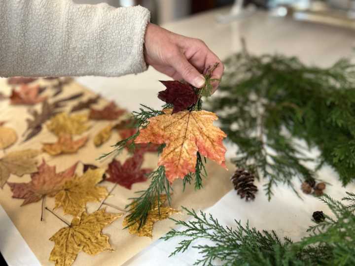 Waxed Leaf Garland Process