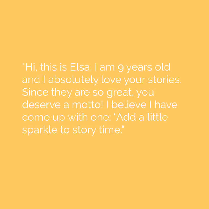 Friday's Kind Words: “Add a Little Sparkle to Story Time“