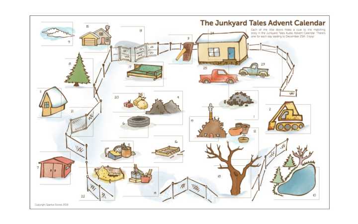 Junkyard Tales Printable Advent Calendar Header Image