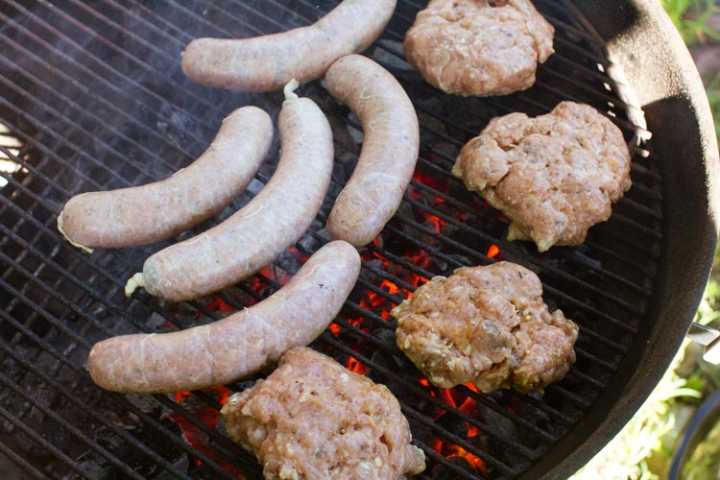sausage on the grill2