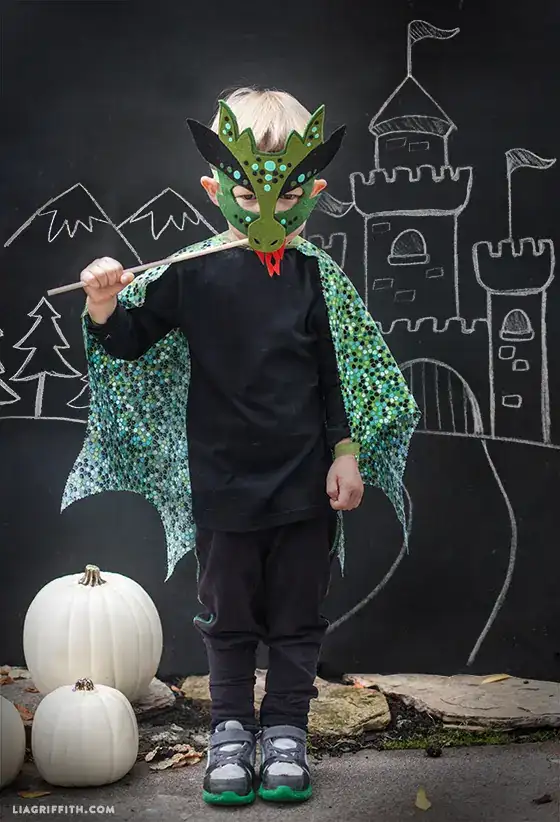 No-Sew Dragon Mask and Cape