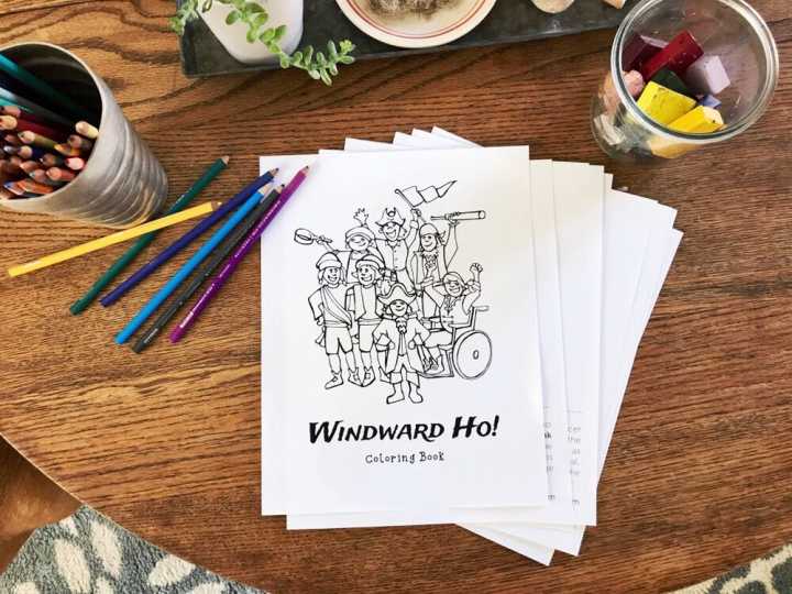 The First Sparkle Coloring Book! Windward Ho edition! 