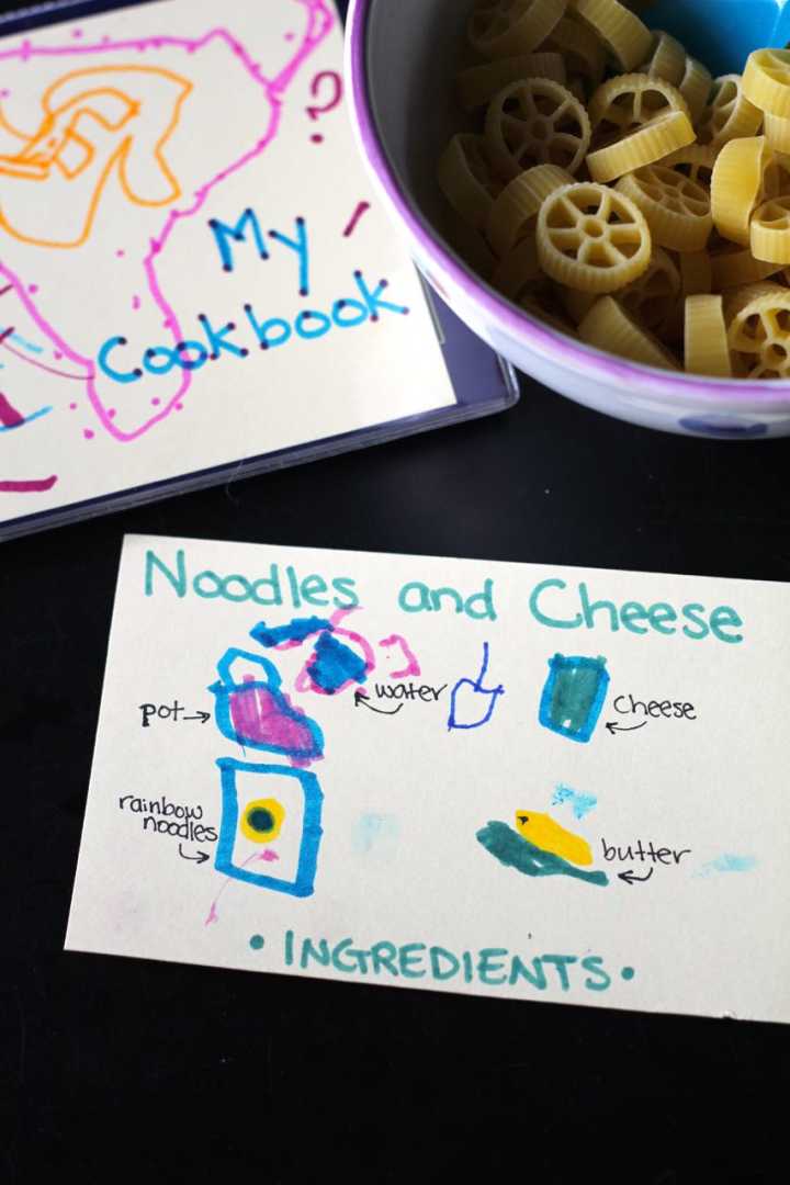 Kid’s Handmade Visual Cookbook Tutorial – a great creative project for new readers and pre-readers