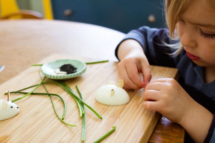 Sparkle Kitchen Hard Boiled Egg Mice Snacks — Sparkle Stories