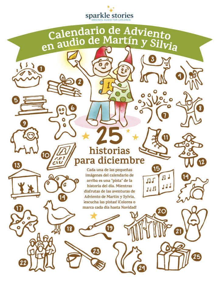 The Martin & Sylvia PRINTABLE Advent Calendar - in Spanish!