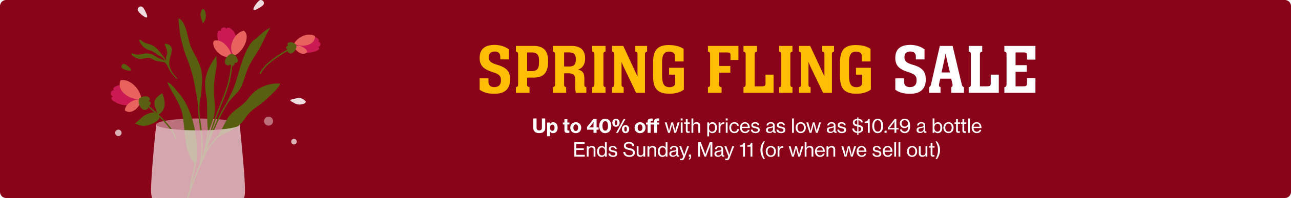 Spring Fling Sale: Up to 40% off