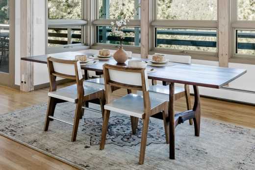 Classic table in dining area