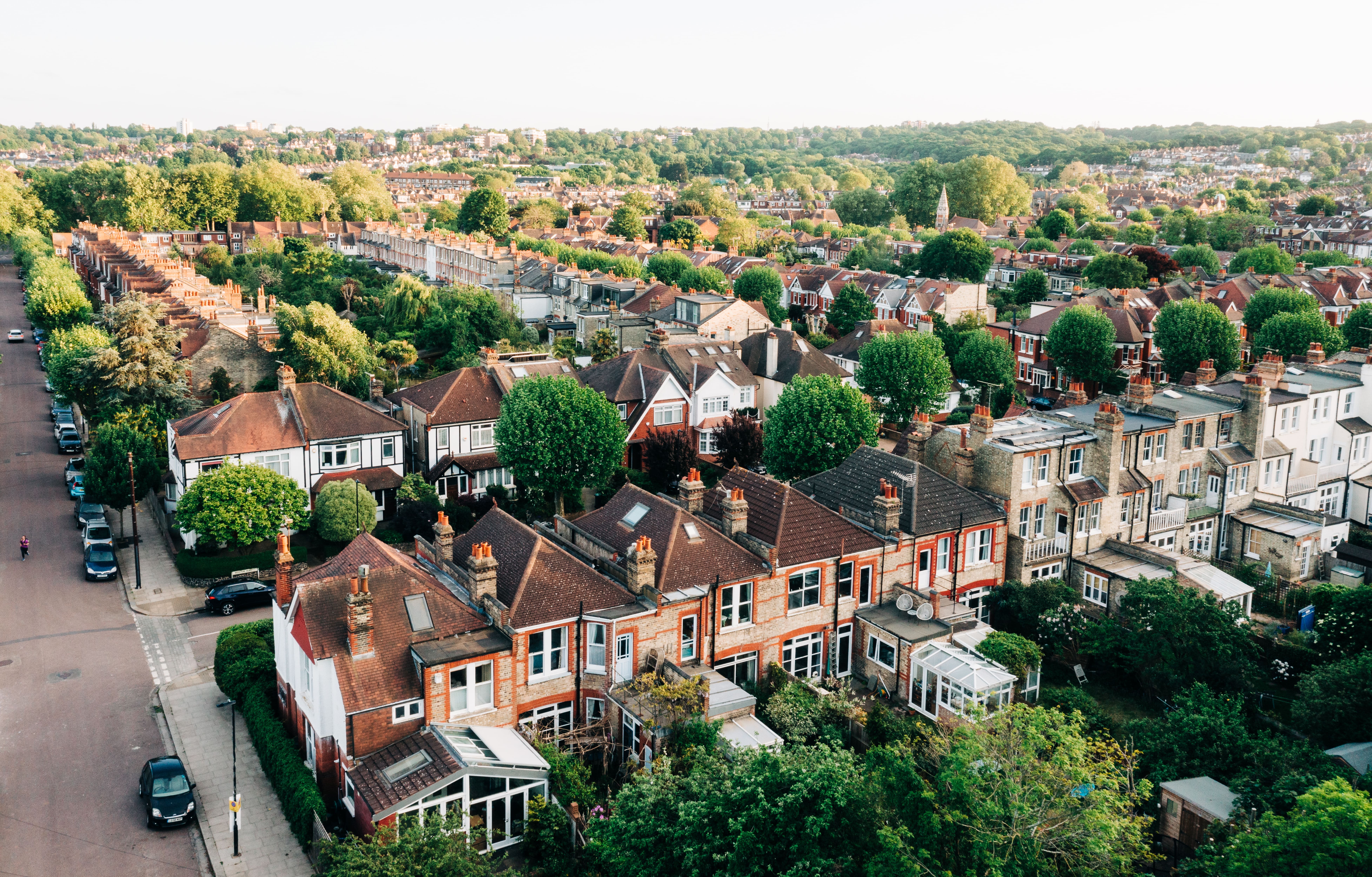 Aerial View of Properties