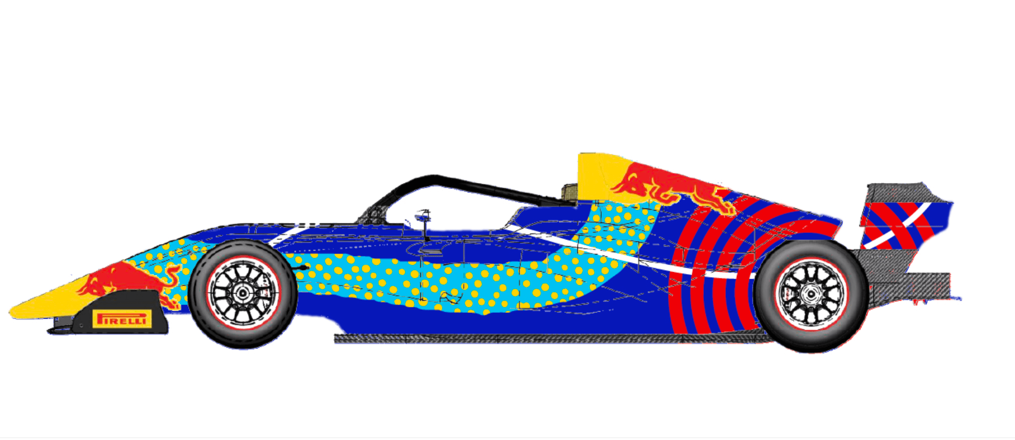 A sketch of an early concept of the livery design.