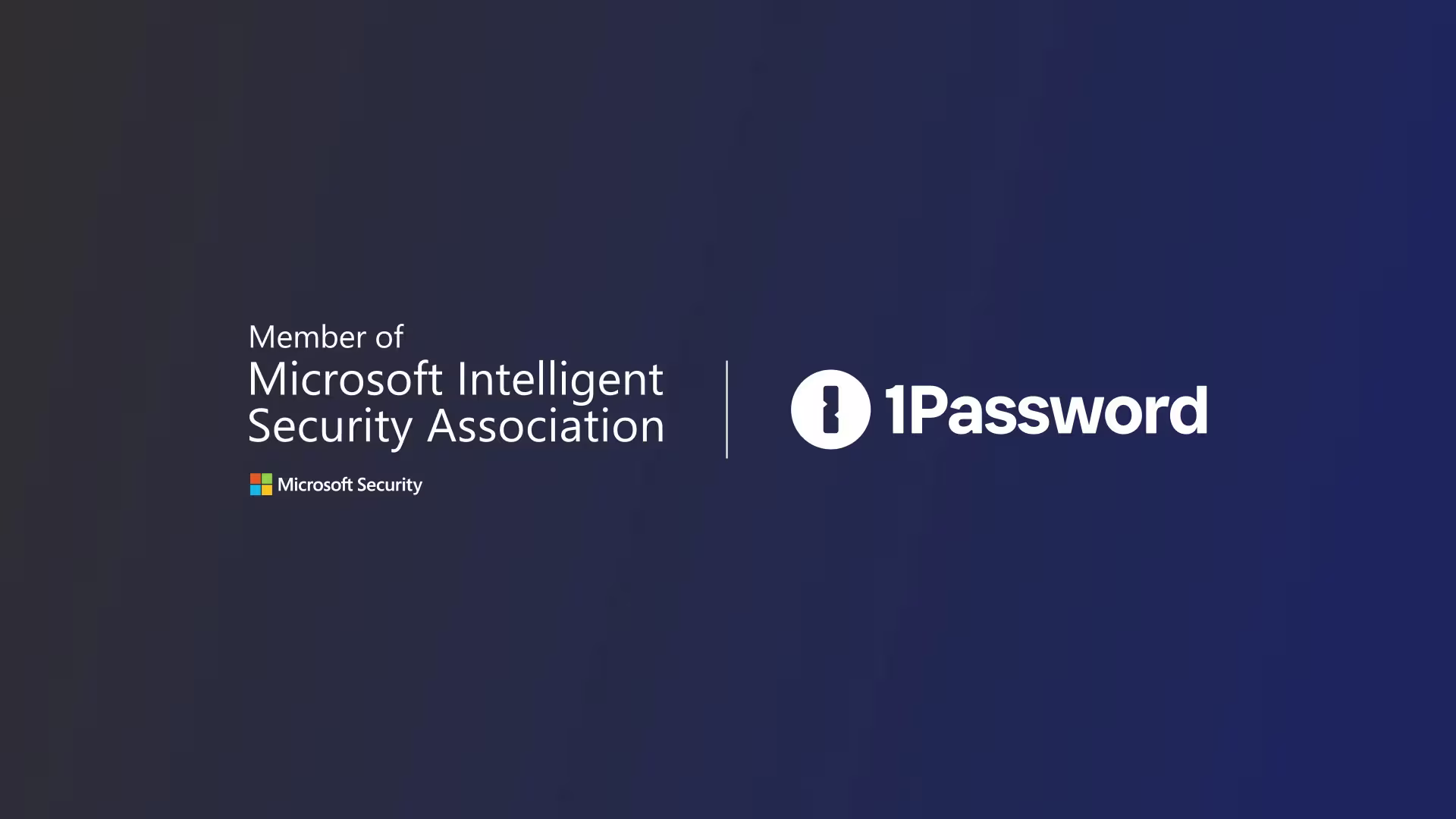 1Password has joined the Microsoft Intelligent Security Association