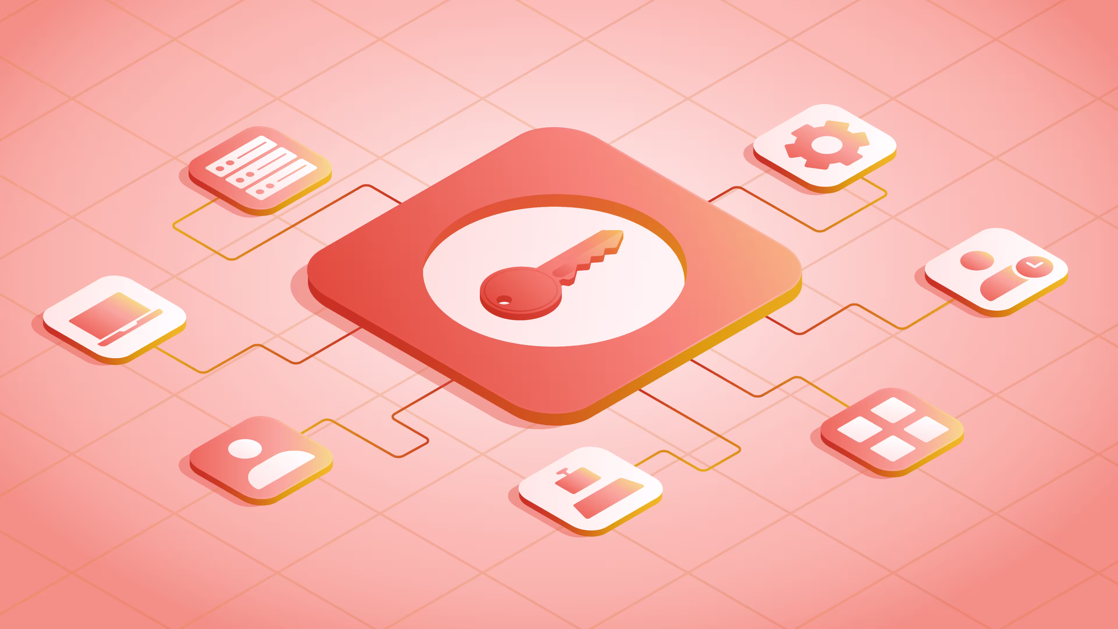 A connected fabric of human and machine identities accessing credentials outside the boundary of IAM. The piece, "IAM stops at sign-in. Your credentials do not."