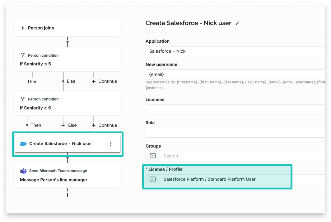 SaaS Manager - Provisioning user management for Salesforce integration step three