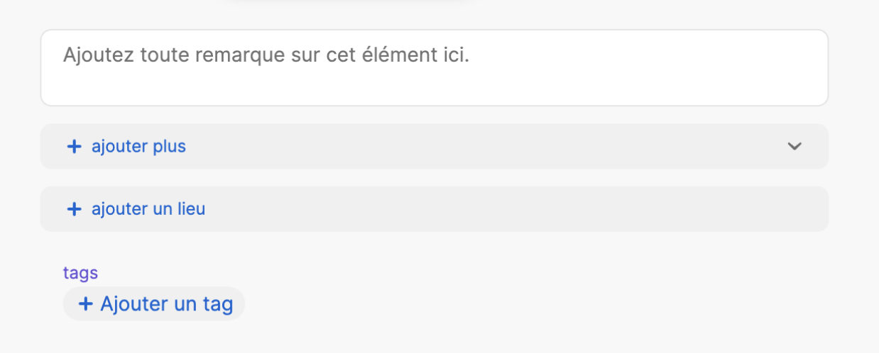 Adding a note to an item in 1Password.