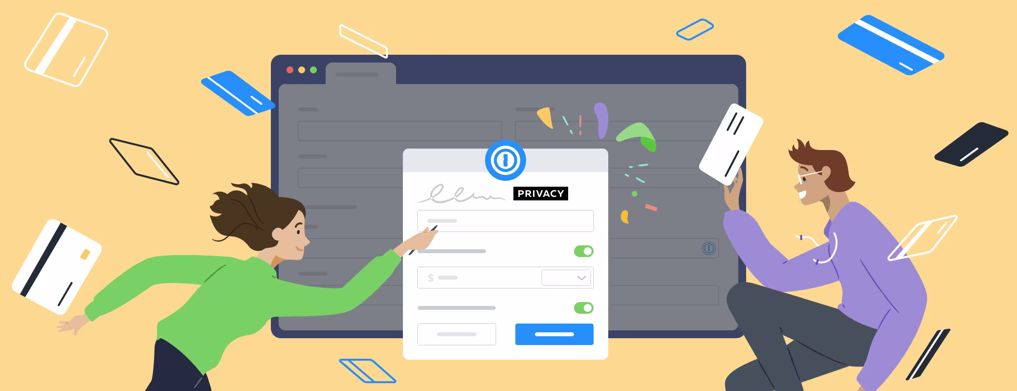 Make safer payments online with 1Password and Privacy