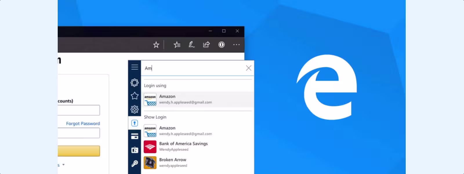 1Password living on the [Microsoft] Edge