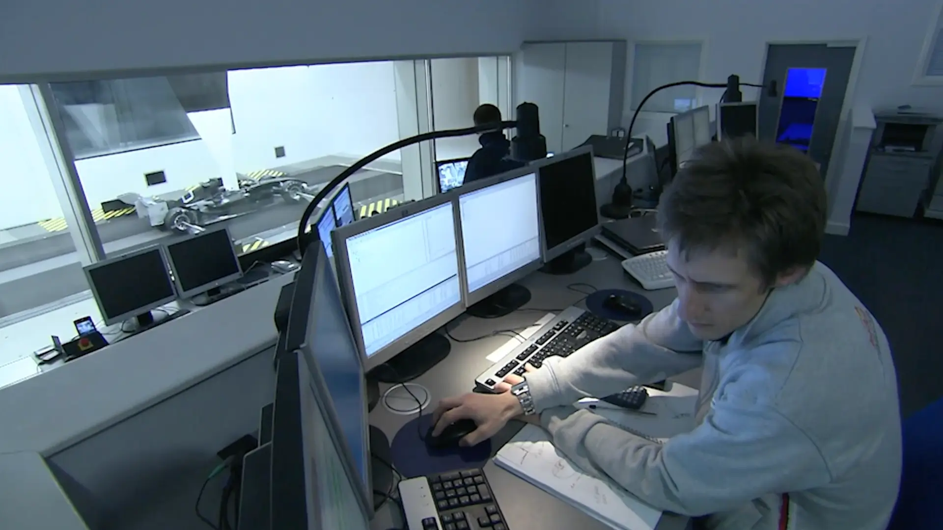 Oracle Red Bull Racing engineers test aerodynamics from the team headquarters at the Milton Keynes, UK campus.