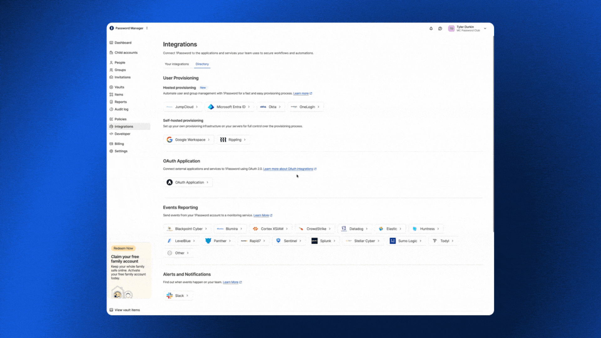 A gif showing how 1Password EPM admins can set up hosted provisioning with Microsoft Entra ID.