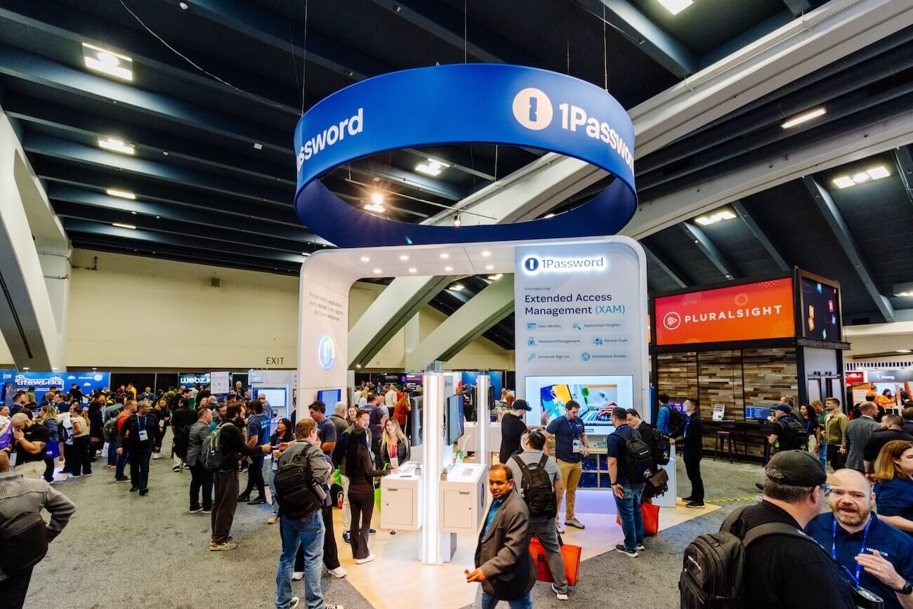 1Password's booth at RSA Conference 2024.