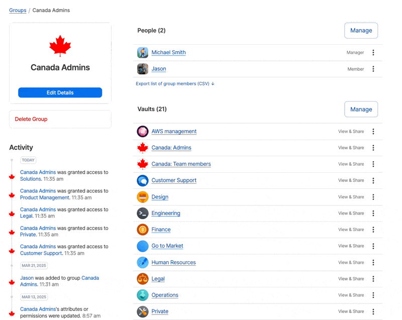 A product gif showing the view of vaults before pagination.