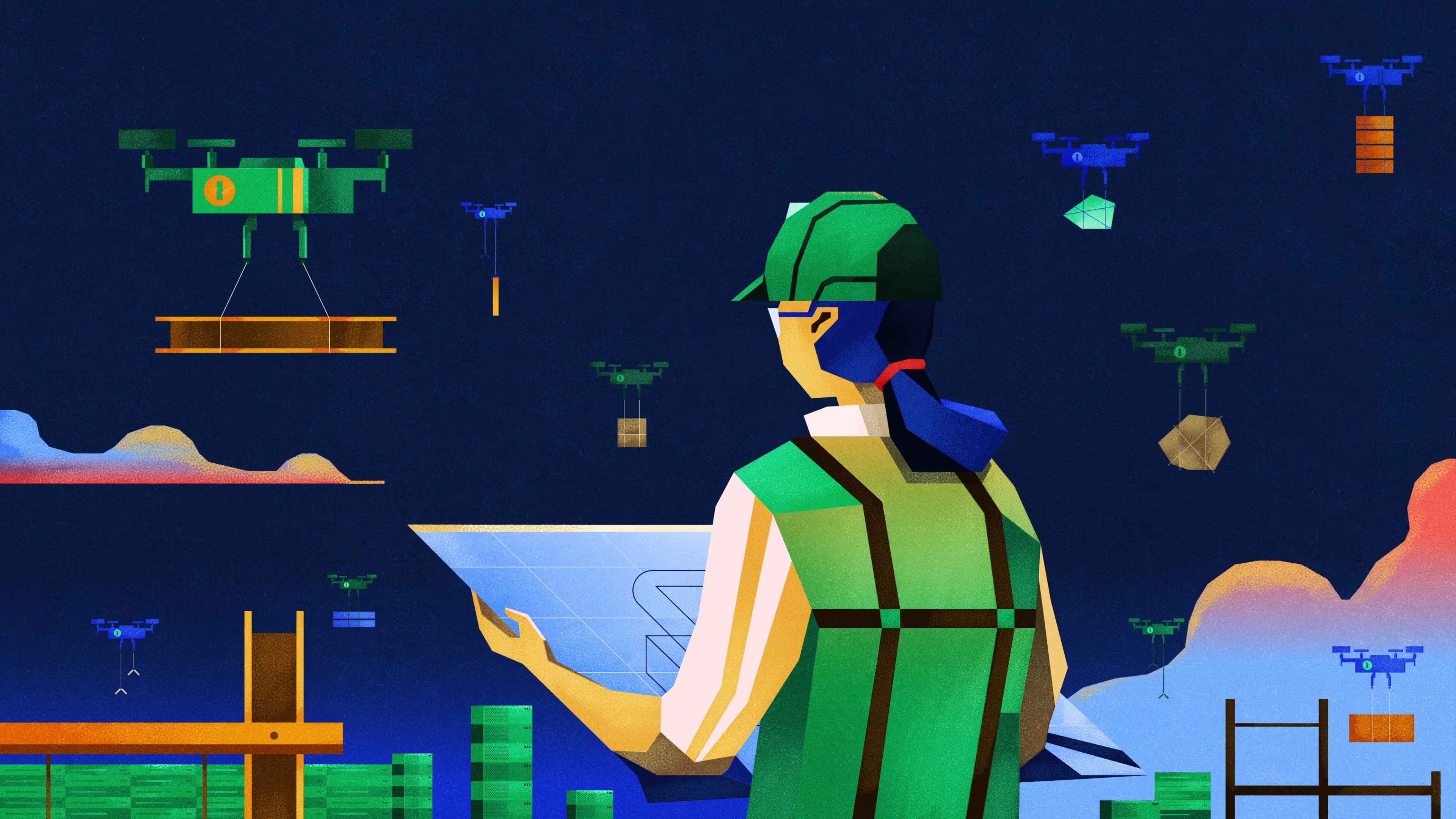 From Jira to PR: How we built agent-driven pipelines for design system changes. An engineer oversees AI-driven construction. They hold the system blueprints while autonomous machines perform tasks.