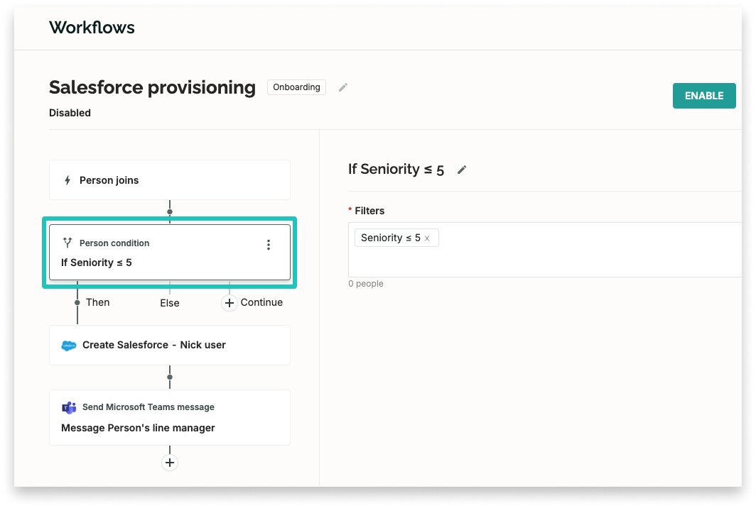 Provisioning user management for Salesforce integration step two
