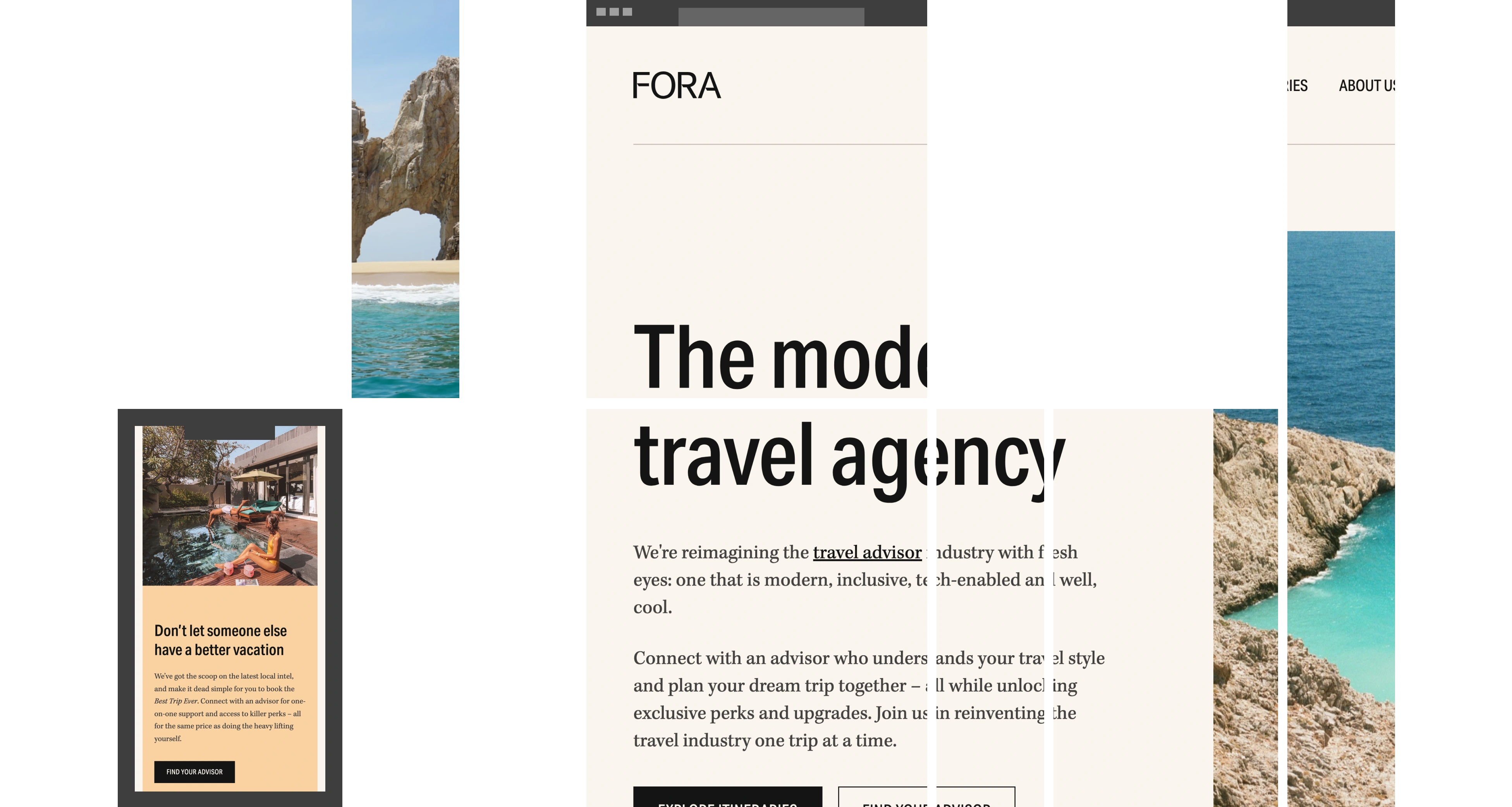 Image showing a product designed or developed by Shift Lab for Fora Travel