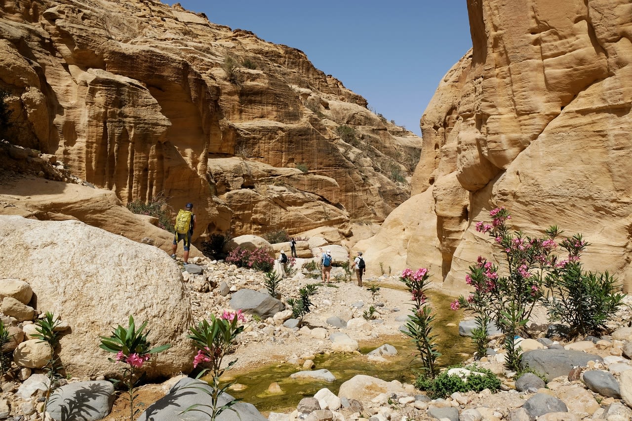 Wadi Ghuweir trail in Jordanië. Foto: Adobestock / Iwona