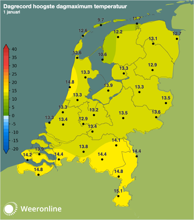 Weekend weer oud en nieuw verloopt mogelijk recordwarm