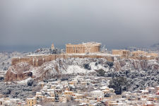 Winterse taferelen in Griekenland en Turkije