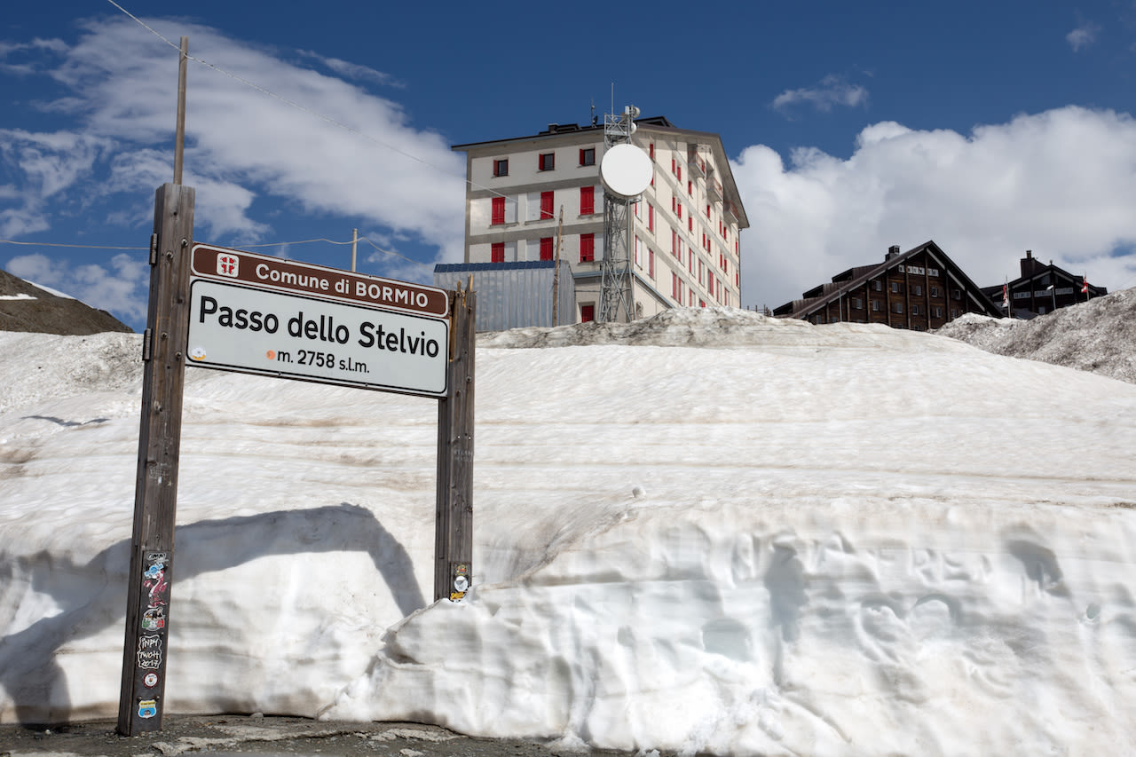 Zelfs in juni is sneeuw te vinden op de Stelviopas. Foto: Adobe Stock / faber121