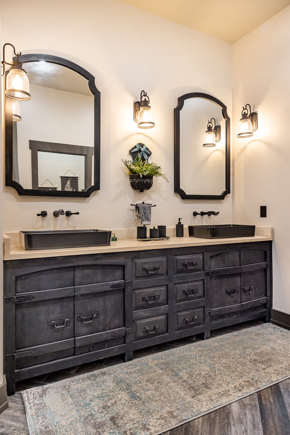 Master bath vanity in the Chadwell home. 