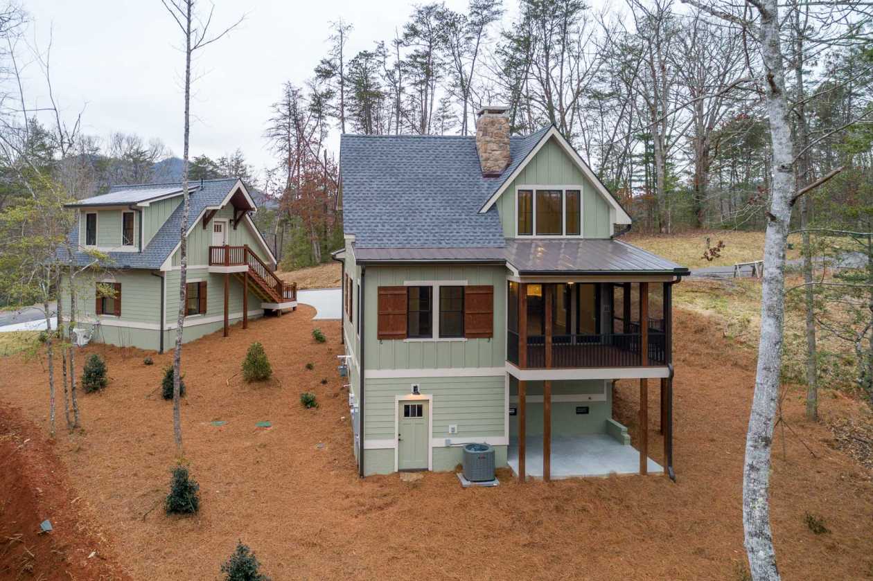 The exterior of the Geiger residence in Cullowhee, NC.