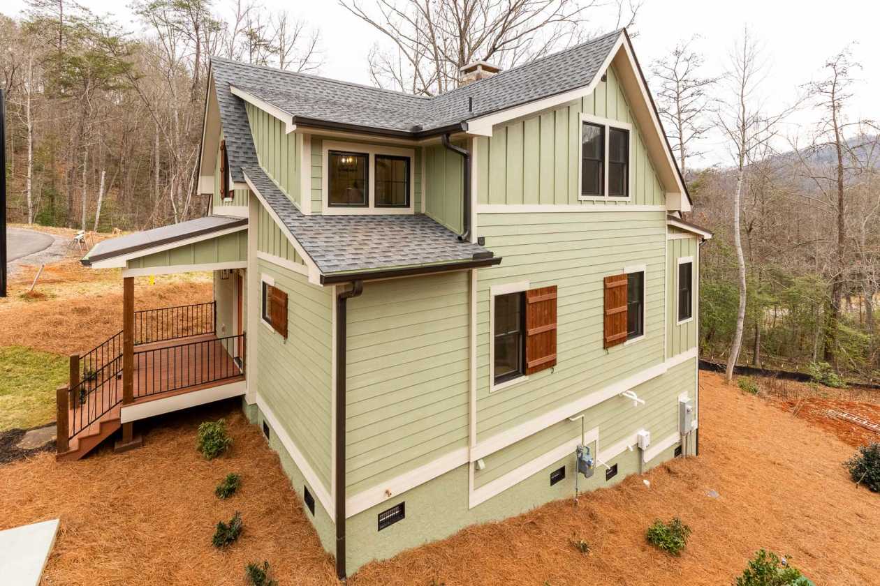 The exterior of the Geiger residence in Cullowhee, NC.