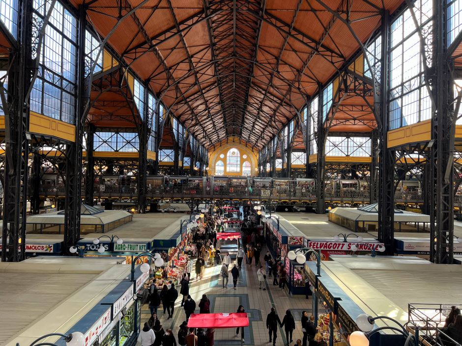 The inside of Budapest's Great Market Hall. Photo: Tas Tóbiás
