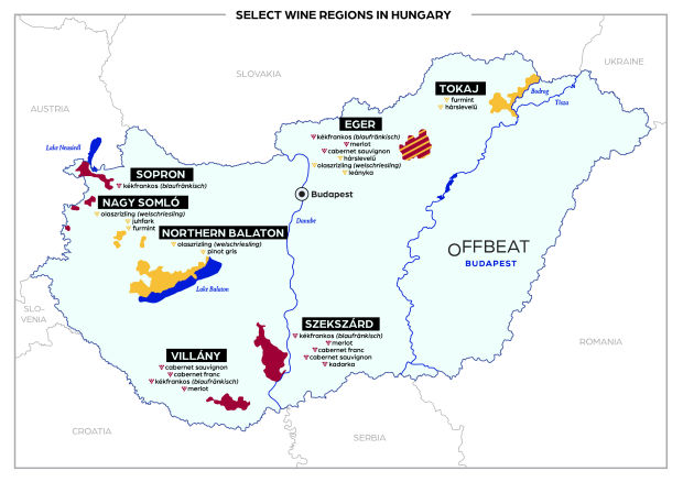 hungary wine regions map
