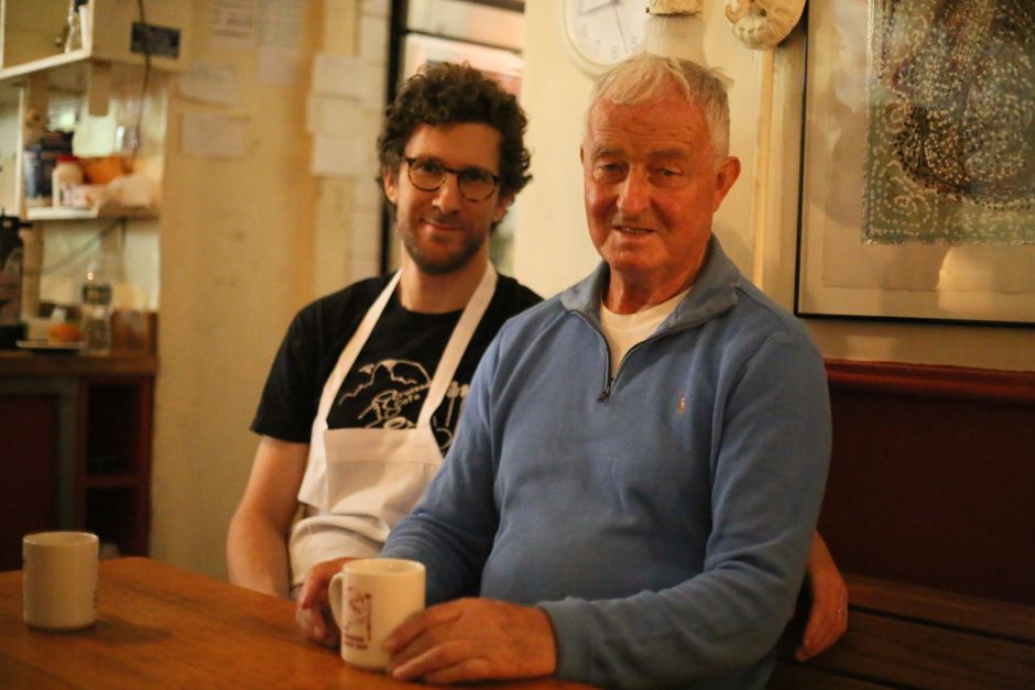 Panagiotis Binioris, on the right, helmed the Hungarian Pastry Shop for decades until he passed the torch to his son, Philip, in 2012. Photo: Tas Tóbiás