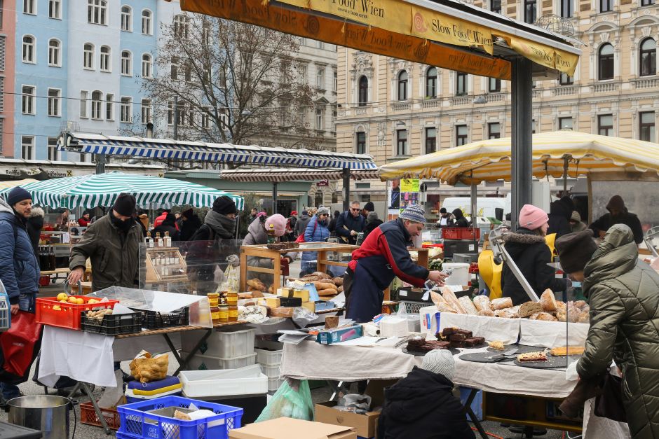 The Saturday morning farmers' market at Karmelitermarkt draws well-off Viennese residents. Photo: Tas Tóbiás