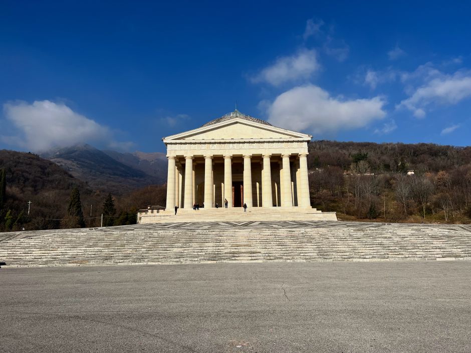 The Temple of Canova (1819-1830), designed by the master himself, is perched above the village of Possagno and cradled by the Alps. Photo: Tas Tóbiás  