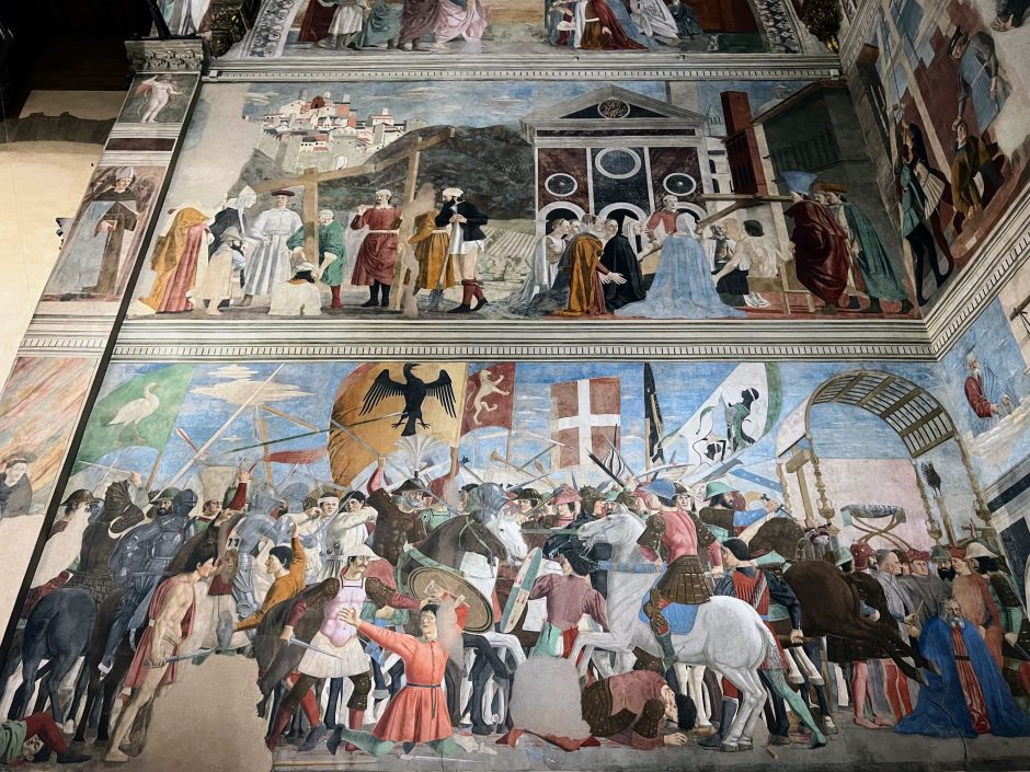 Scenes from Piero della Francesca's fresco cycle (1450s) at the Bacci Chapel, located in Arezzo's Basilica San Francesco. Photo: Tas Tóbiás