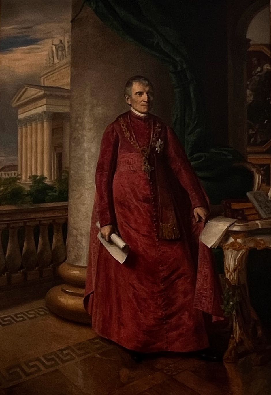 It took some time for the citizens of Eger to warm up to Pyrker’s quietly assertive manner, but in 1842, the city commissioned the famous painter, Miklós Barabás, for a life-sized portrait of the Archbishop. Still brimming with intelligence, Pyrker is shown surrounded by his main achievements: the basilica, the painting gallery, and his literary works. Photo: Tas Tóbiás