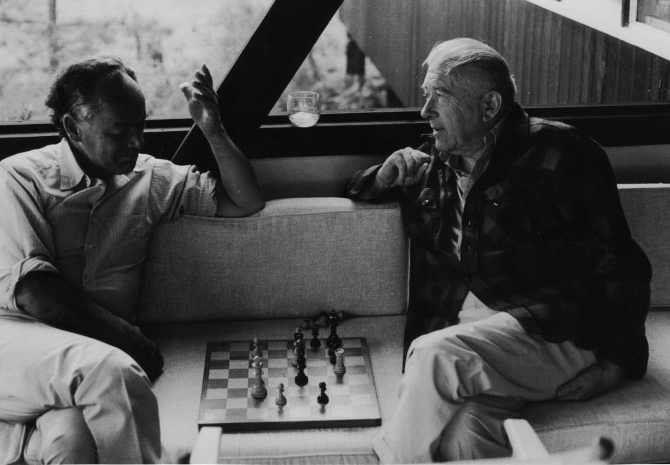 Breuer, on the right, playing chess with György Kepes in Wellfleet. The Hungarian-born Kepes was a prominent professor at MIT and a close friend of Breuer. Photo: Private source
