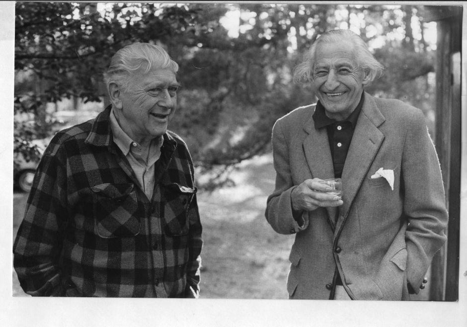 Breuer with Serge Chermayeff in Wellfleet. Chermayeff, a star professor of architecture at Yale, was known for his old-world charm and explosive temper. Photo: Private source 