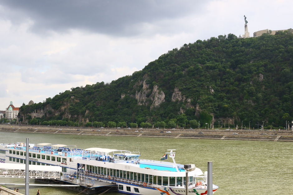 Gellért Hill is topped by the Liberty Statue, erected in 1947 to honor the Soviet troops that liberated Budapest from the Nazis. Photo: Tas Tóbiás