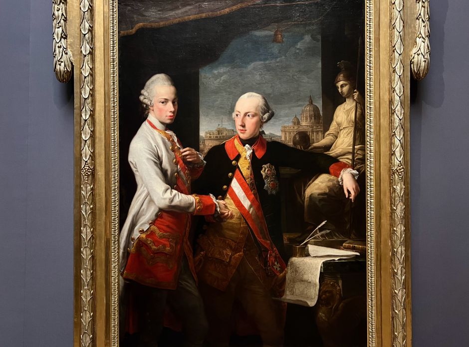 Emperor Joseph II with Grand Duke Leopold, by Pompeo Batoni (1769). Photo: Tas Tóbiás