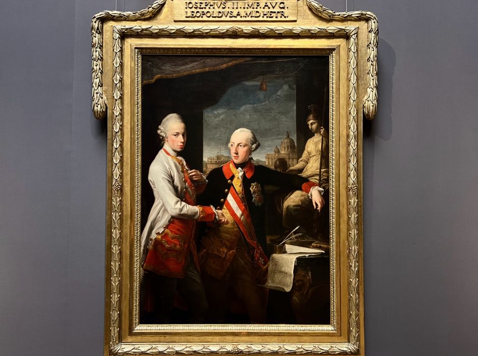 The Habsburg brothers, Joseph and Leopold, by Pompeo Batoni (1769). The painting depicts their cultural Grand Tour in Rome. Photo: Tas Tóbiás