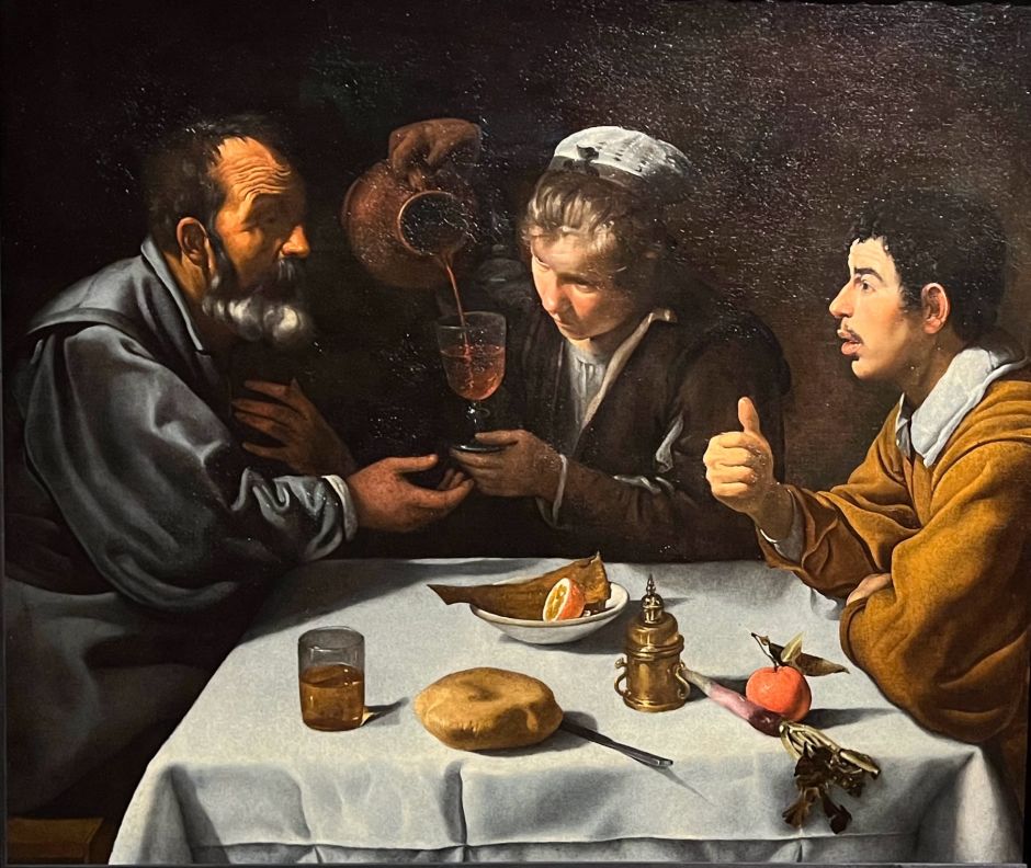 Tavern Scene with Two Men and a Girl, by Diego Velázquez (1619). Photo: Tas Tóbiás