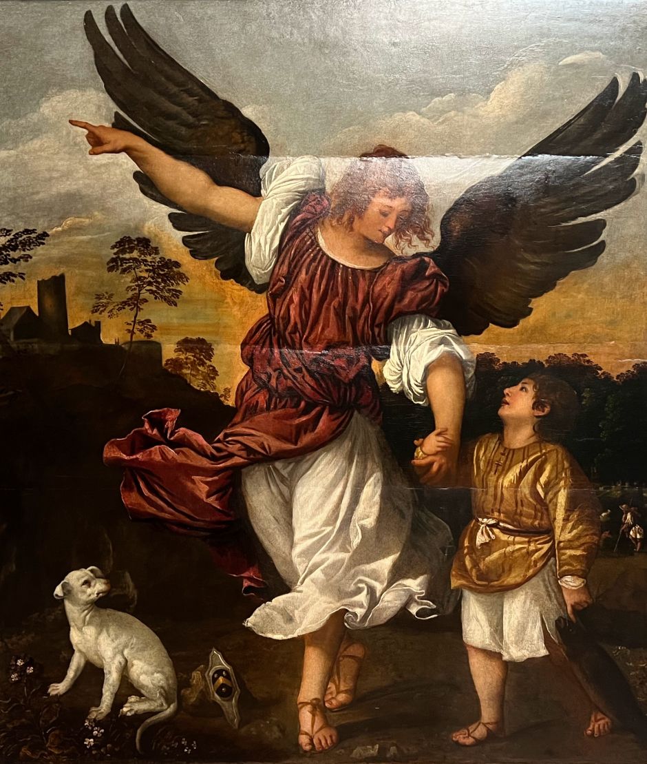 Titian's Archangel Raphael and Tobias (1514) at the Gallerie dell'Accademia in Venice. Photo: Tas Tóbiás