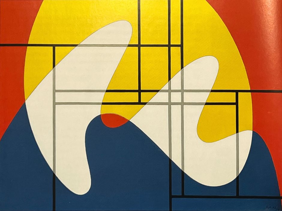 Composition with Amorphous Shapes and Grid, a 1948 painting by Andor Weininger. Photo: The Stages of Andor Weininger 