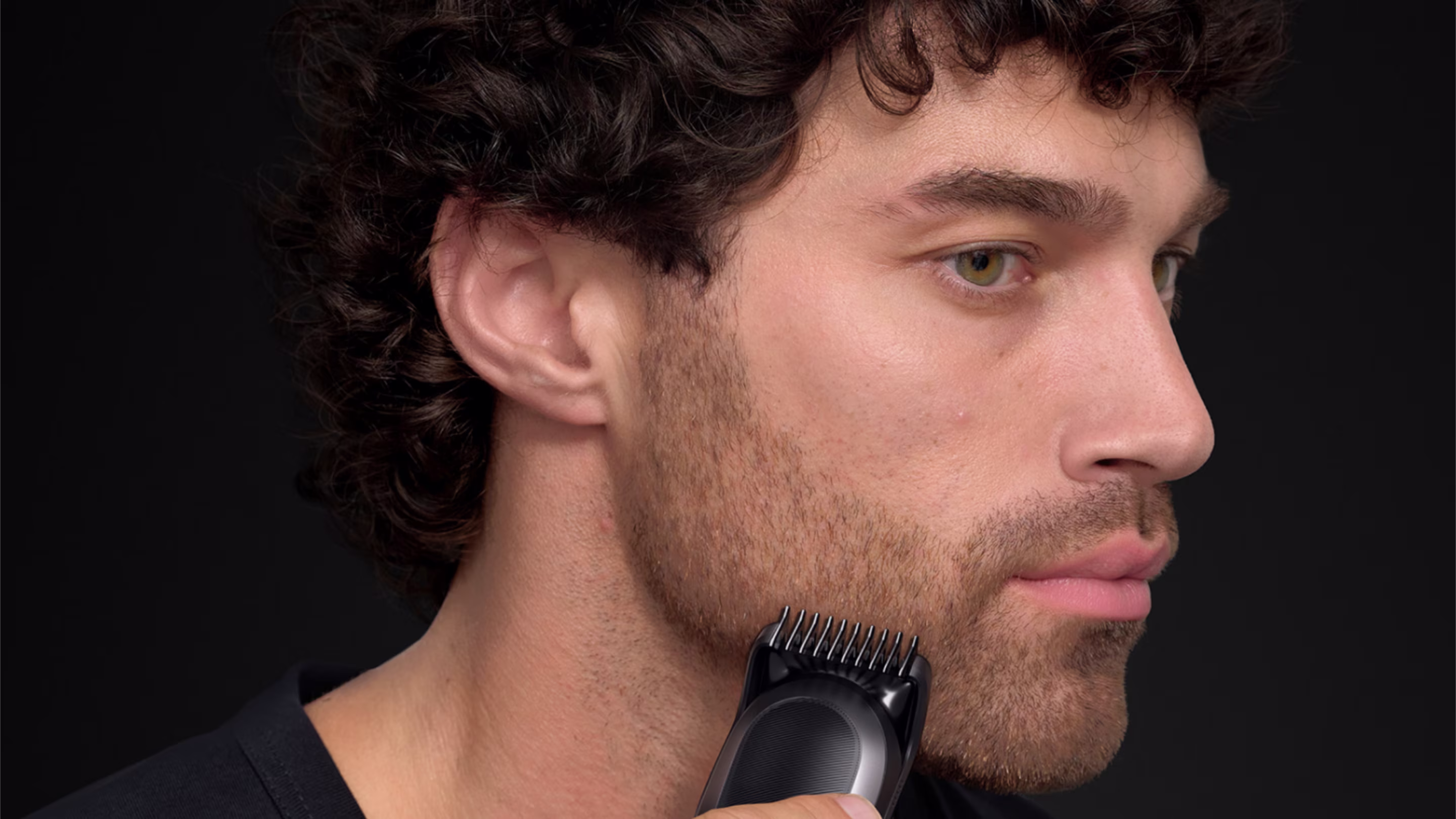 Man using product on cheek
