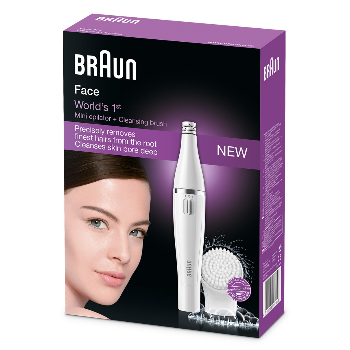 Braun Face Mini Hair Remover FS1000, Electric Facial Hair Trimmer for